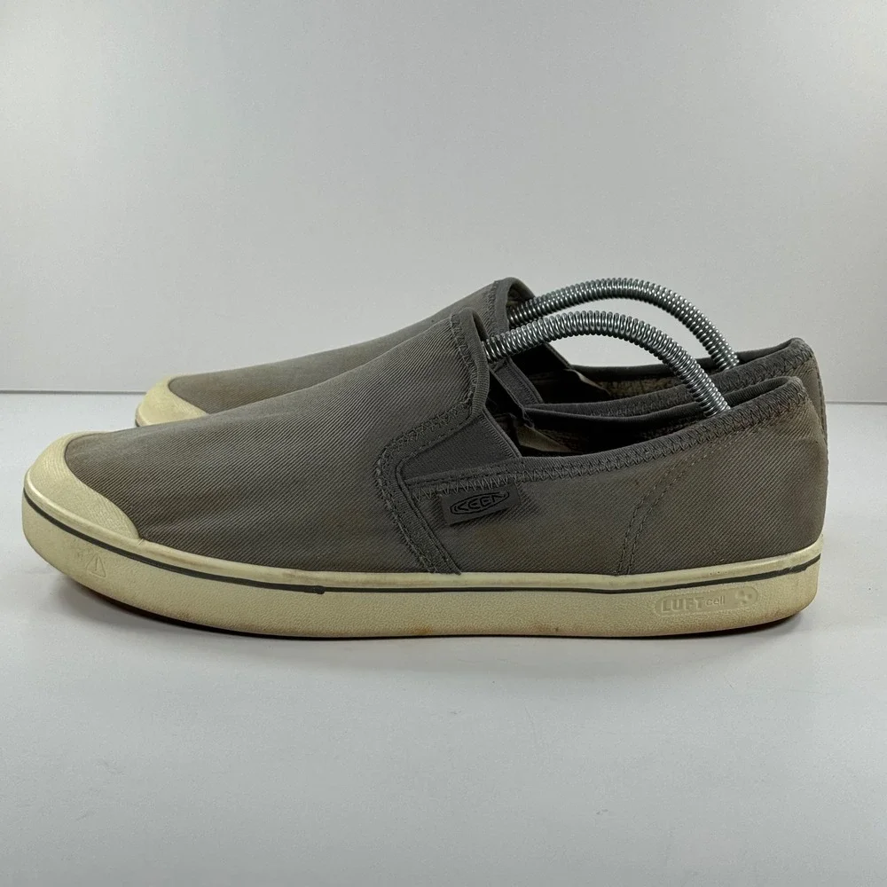 Keen Elsa Lite Slip On Canvas Sneakers Grey Mens 11 1026468‎ LUFTcell